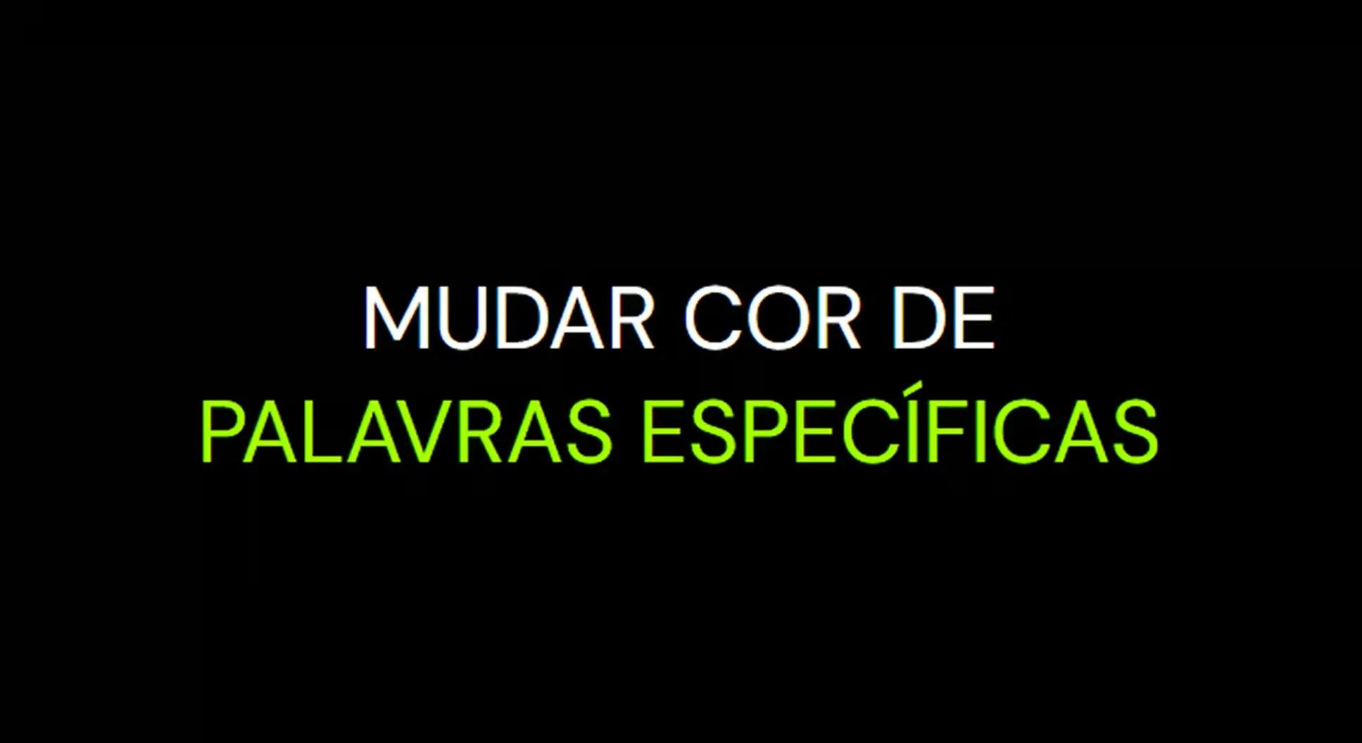 Mudar a cor de algumas palavras