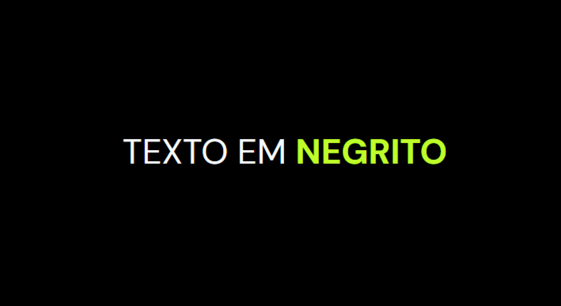 Mudar cor de texto em negrito
